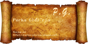 Perka Glória névjegykártya